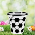 thumbnail image 4 of Soccer Ball Sport Basket Pail Bucket Theme Easter Party Decoration Easter Eggs Hunting Event, Carry Storage Candy and Gifts Basket Easter Halloween Birthday for Kids Toddlers Boy & Girls 7x8 inches, 4 of 5