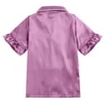 thumbnail image 4 of CheerKidz Toddler Kids Home Wear Set Soft Comfortable Short Sleeve Long Pants Tops Outfits for Fall Winter Boys Girls Casual Homewear Outfit Cozy 2 Piece Set(Purple,4 Years), 4 of 8