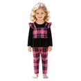 thumbnail image 5 of yboeqw Girl Clothes 2 Piece Toddler Girl Fall Long Sleeve Ruffle Shirt Cute Legging Clothing Sets for 2T 3T 4T 5T 6T,Size 5-6 Years, 5 of 9