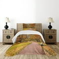 thumbnail image 4 of Ambesonne Fall Quilted Bedspread Set 2 Pcs, Idyllic Rural Park Woods, Twin Size, Multicolor, 4 of 5