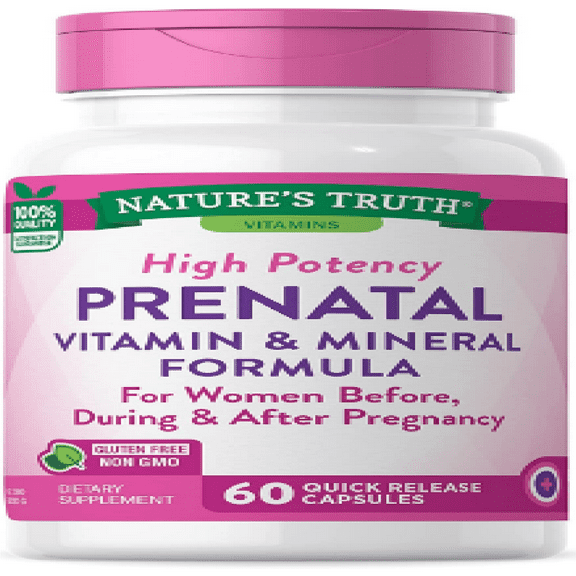 Natures Truth Prenatal Vitamin And Mineral Formula Quick Release Capsules 60 Ct, 6 Pack
