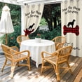thumbnail image 2 of 2 Panels Outdoor Curtains for Patio Waterproof 54"x108" Black Red Buffalo Plaid Weatherproof Privacy Outsides Curtains, Bones Cute Dogs Pets Grommet Thermal Drapes for Cabana Porch Pergola, 2 of 8