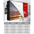 thumbnail image 2 of USA Independence Day Outdoor TV Cover 40 to 43 Inch Weatherproof, Red Fireworks Stars 600D Oxford TV Covers with Waterproof Zipper, Outside Flat TV Screen Protector Size 40"W x 25"H x 4.5"D, 2 of 7