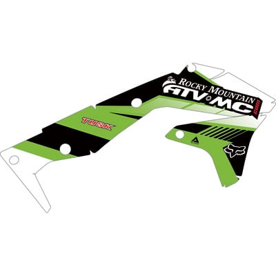Attack Graphics Turbine Radiator Shroud Decal Green for Kawasaki KLX140 2008-2009