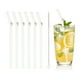 thumbnail image 1 of Uxcell 6 Pcs Popotes de Vidrio Reutilizables, Popote de Vidrio de 7.87" Resistente a los Golpes, Popotes Lindos y Transparentes para Whisky, Café, Jugo, Refrescos y Té, Rosa, 1 of 6