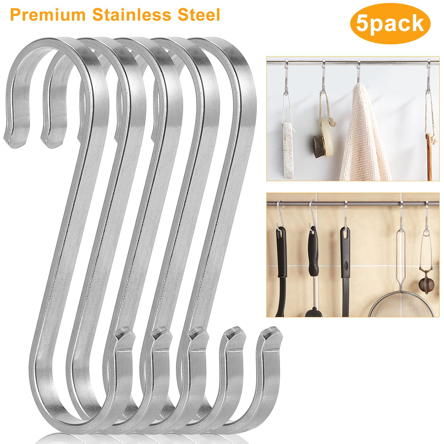 20 x HEAVY DUTY S HOOKS 32mm Strong Metal Light Chain/Rail Link Connectors Clips 