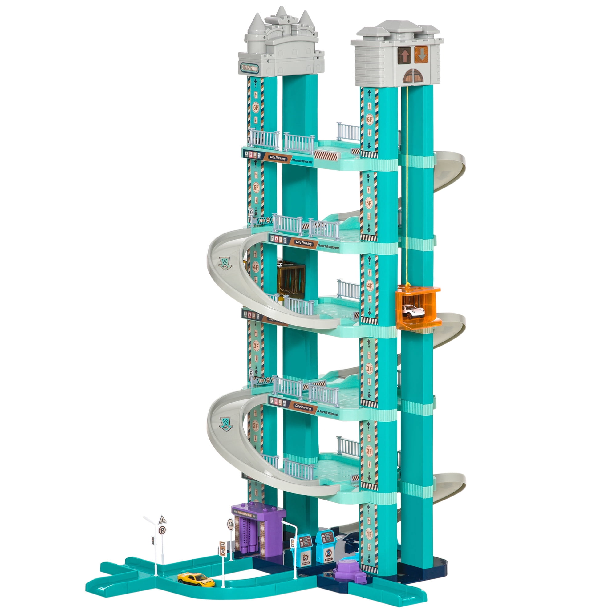 Car Ramp Toy for Boys UNIH Kids Toy Car Garage Toy Car Garage for Toddlers 4 Level Parking Lot Toys with Ramp Elevator and 6 Car Toy Set Car Ramp Toy for Boys UNIH Kids Toy Car Garage Toy Car Garage for Toddlers 4 Level Parking Lot Toys with Ramp Elevator and 6 Car Toy Set