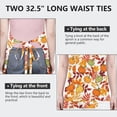 thumbnail image 6 of Fall Pumpkins Leaves Pattern Apron-Garden Aprons for Women with Pockets-Cotton Linen Waterproof Kitchen Cooking Gardening Aprons Adjustable for Kitchen,Cooking,BBQ and Salon 33"x27", 6 of 7