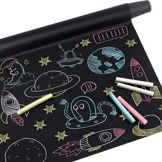  Magnetic Chalkboard Contact Paper, Self Adhesive Chalk Black  Board Wallpaper, 35 x 47 Inch Blackboard Sheet Sticker Roll for Wall School  Home with Water Chalk, Eraser, Wiping Cloth : Office Products