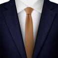 thumbnail image 3 of Jacob Alexander Men's Solid Color 1.5 inch Width Ultra Skinny Neck Tie - Copper Sundial, 3 of 8