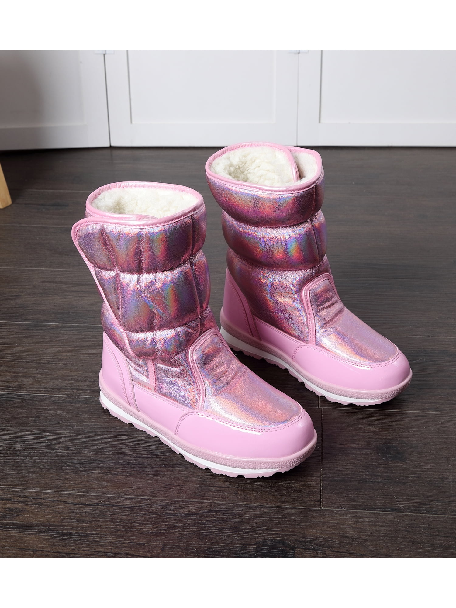 wool lined snow boots