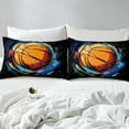 thumbnail image 4 of Erosebridal Draps de Lit Graffiti Basketball Simple pour Enfants Garçons, Literie Joueur de Balle Taille Simple 3 Pcs, 4 of 7