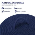 thumbnail image 2 of Sea Team Round Cotton Rope Storage Basket with Lid, Lidded Woven Storage Bin, Nursery Storage Container, Diaper Caddy, Baby Shower Basket, Box, Organizer, 11.8 x 11.8 x 6.7 Inches, Navy, 2 of 6
