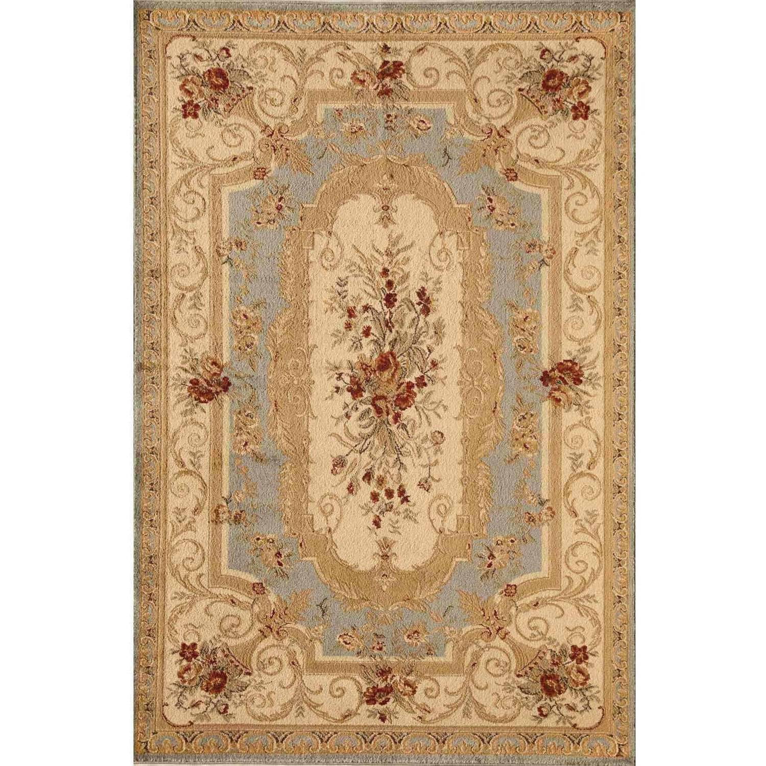 Rugs America Sorrento Collection Aubusson Light Blue 2513LBL