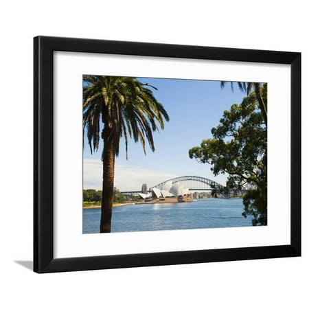 Sydney Opera House, UNESCO World Heritage Site, and Sydney Harbour Bridge, Sydney, Australia Framed Print Wall Art By Matthew (Best Opera Houses In The World)