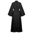 thumbnail image 5 of Fesfesfes Women Dress Loose Solid Color Large Long Sleeve Cardigan Dress Long Sleeve V-neck Dress Sale or Clearance, 5 of 8