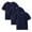 Navy, variant on Wancir 3 Pack Toddlers Girls Cotton Short-Sleeve T-Shirt Summer Toddlers Girls Solid T-Shirt with Round Neck