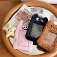 thumbnail image 4 of Lindo juego de tarjetas de peluche de dibujos animados, llavero práctico para el campus, tarjeta de comida, frijol de amor, tarjeta pequeña, colgante para exhibición de fotos, 4 of 6