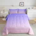 thumbnail image 2 of Castle Fairy Starry Sky Bedding Comforter Set 2pcs for Boys Girls,Dreamy Princess Twin Comforter Sets Microfiber,Gradient Pink Purple Breathable Bedding Set,Luxury Bedroom Decor,Reversible, 2 of 8