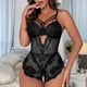 thumbnail image 5 of Gibobby Lenceria mujer sexy Conjunto Lencería Tanga Y Bralette con Relleno Stretch Encaje Moda Push Up, Brasier y Pantie Nightwear Pantys Sexy(Negro, XG), 5 of 5