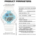 thumbnail image 6 of Digital Watch Womens Sport Waterproof White Wrist Watches for Women with Alarm Stopwatch Hourly Chime LED Display 12H/24H Calendar, 6 of 8