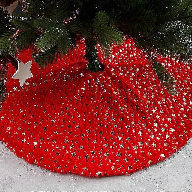 90cm Christmas Tree Skirt for Christmas Tree Holiday Party DecorationsRed, Christmas Tree Stand Cover for Decortion Christmas Tree for Christmas Party