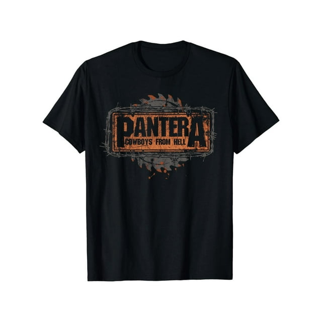 Camiseta del 4 de julio - "PANTERA CDWBOYS FROM HELL" - Camiseta deportiva holgada para hombre y mujer, 100 % algodón, negra, con estampado artístico, corte holgado y cómodo para uso diario.