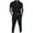 Black, variant on VBTAPA Men's Tracksuits 2 Piece Casual Athletic Jogging Outfits Corduroy Polo Shirt and Pants Set Golf Track Suits Black M
