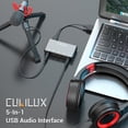 thumbnail image 3 of Cubilux Interfaz de Audio USB Externa, Tarjeta de Sonido Estéreo con Entrada de Micrófono, Entrada y Salida de Línea, Conector para Auriculares para Grabación, Transmisión y Podcasting en Windows y M, 3 of 6