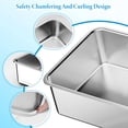 thumbnail image 3 of Stainless Steel Litter Box, Low Entry Kitty Litter Pan for Small Cats and Kittens with 4-Inch Sidewalls, Metal Litterbox for Home Use, Silver, 3 of 4