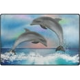 thumbnail image 3 of Coolnut Area Rug 60x39 inch, Carpet Tropical Underwater Dolphins Nursery Rug Floor Mat for Hardwood Floor Entrance Living Room Bedroom, 3 of 6
