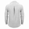 thumbnail image 3 of Men's Polo Shirts,Solid Color Collar Long Sleeve Shirt,Minimalist Long Sleeve Polo, Easy Wear for Commute, Travel & Effortless Style | Polo Shirts for Men, 3 of 4