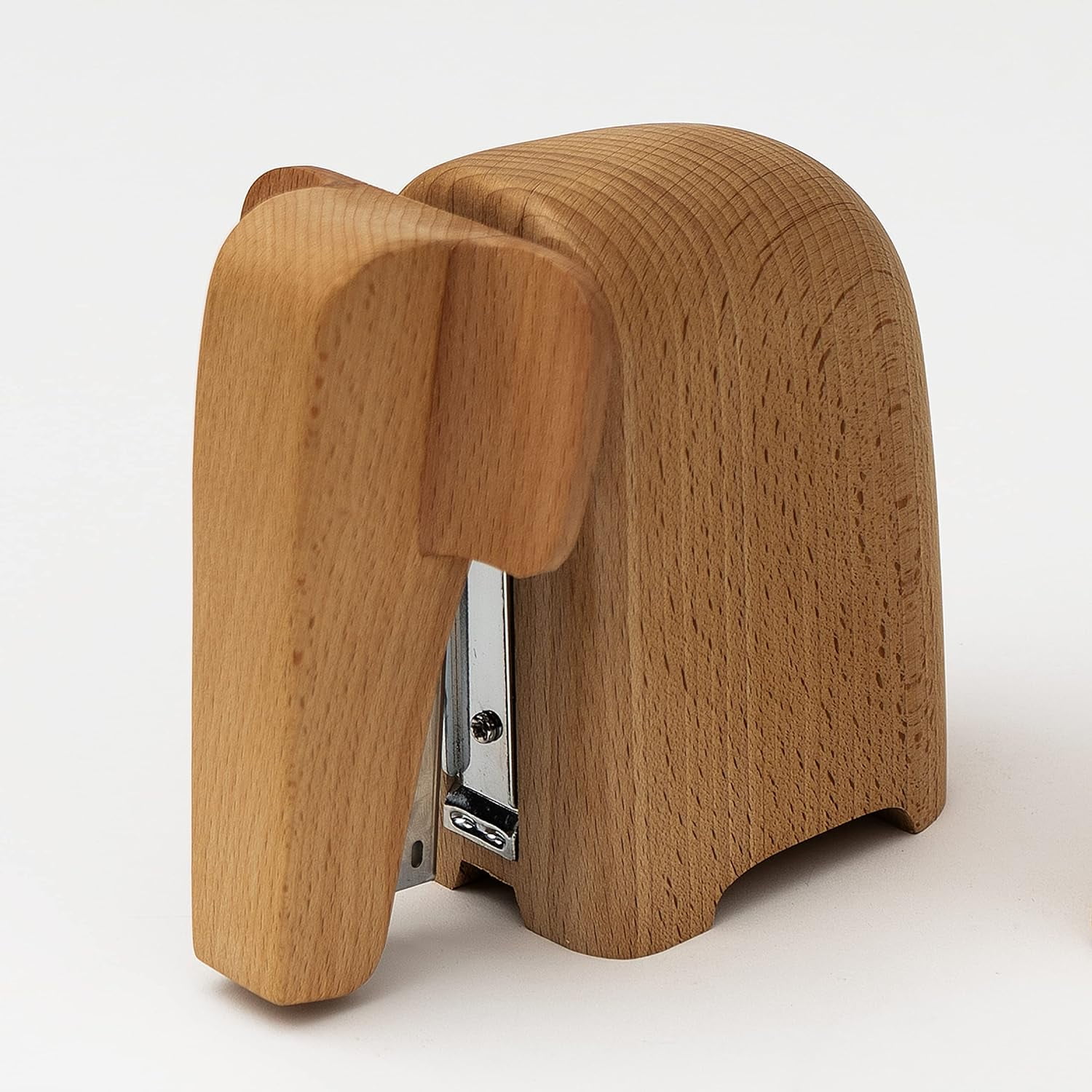 Suck UK Elephant Stapler | Elephant Gifts for Animal Lovers | Wooden Elephant Desk Accessories | Office Supplies for Unforgettable Desk Decor | Office Desk Staplers | Elephant Decor | Large