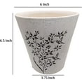 thumbnail image 4 of India Meets India Ceramic Flower Pot Designer Planter Vase Indoor Outdoor Planter Handicraft by Awarded Indian Artisan (6 Inch, White), 4 of 5