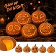 thumbnail image 2 of Candle Holder Glossy Ceramic Pumpkin 2.1 Inch Halloween Pumpkin Candle Holder for Halloween Party Indoor Home Mantel Table Decor, 2 of 7