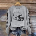 thumbnail image 4 of successthop Football Sweatshirt Women Helmet Game Day Crewneck Long Sleeve Tops No Hood Pullover Sweater Print Clothes, 4 of 4