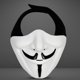 thumbnail image 1 of V Half Face Mask Multipropósito Halloween Half Marks Cosplay Props (Blanco), 1 of 8