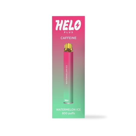 HELO Plus Caffeine Diffuser, Watermelon Ice - 800 Puffs | 0% Nicotine, Vegan, Sugar-Free, Gluten-Free Aromatherapy