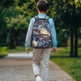 thumbnail image 4 of POLERO Space Galaxy Planets Waterproof Backpack, Polyester Material Lightweight Large Capacity School Backpack for Outdoor Back to School, 4 of 10