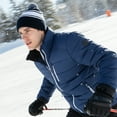 thumbnail image 3 of TOPTIE Bonnet à Rayures avec Pompon Unisexe Hiver & Chapeau de Sport-Rouge, 3 of 9