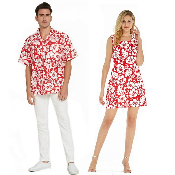 Matching Hawaiian Dress And Shirt