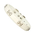 thumbnail image 2 of Methold Collar de perro elegante con hebillas ajustables y collar de perro con forma de hueso fácil de limpiar para perro Suministros para perros blanco S, 2 of 6