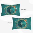 thumbnail image 4 of Bixox Around The Planet Printed Pillow Protector,Super Soft Ideal for Home,Guests,Rentals - 16"x24", 4 of 8