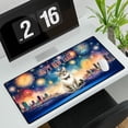 thumbnail image 3 of Happy New Year with Manx Fireworks Holiday Xmas Winter 2025 Desk Mat Full Keyboard Mouse Pad Cat Lover Kitten Owner Gifts Large Mousepad - 00025, 3 of 5