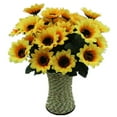 Large Artificial Yellow Sunflower Bush Bright Yellow Fake Flowers