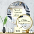 thumbnail image 3 of Designart "Patterned Celestial Elegance in Gold and Blue Marble III" Marble Spiral Round Wall Mirror - Oval Printed Decorative Mirror - Multiple Color Options, 3 of 5