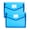 Blue, variant on White File Folder Set, 2-Pack, Cloth, 37x28cm, Transparent Cover, Secure Button for Document Protection