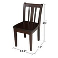 thumbnail image 4 of International Concepts Indoor Wood Kids San Remo Chairs in Rich Mocha - Set of 2, 4 of 13