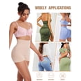 thumbnail image 5 of GAI YI Women's High Waist Tummy Control & Butt Lift Shapewear Boyshorts, 2-Pack Hip Enhancer Underwear, Breathable Comfort( Black+Skin XL), 5 of 7
