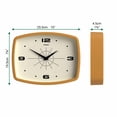 thumbnail image 4 of Reloj de pared JONES CLOCKS® Movie Retro 25,5 x 19,5 cm, color amarillo mostaza, 4 of 7